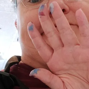 You will get paint on your fingers.