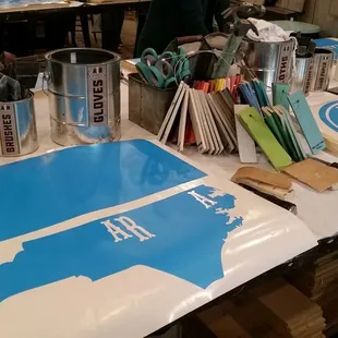 My work station for the class.