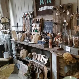 More goodies and jewelry for sale in the shop.