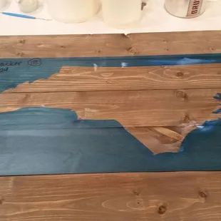 My stencil, getting ready to prime it.