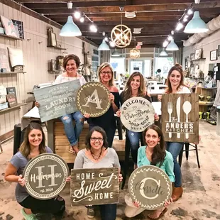 Lazy Susans and Plank Wood Signs