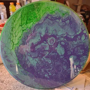1st marbleized pain class ; lazy susan