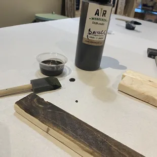 Putting that stain on the edges