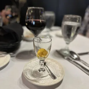 Sorbet to cleanse the palate