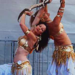 Tyffany and Asia with "Lucy and Desi" ath the Pacifica Fog fest 2014.