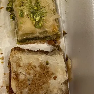 Baklava with Pistachio and Regular Baklava
