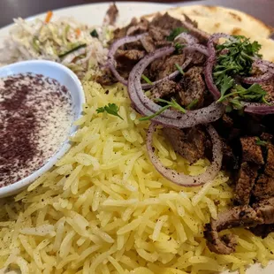 Lamb shawarma plate