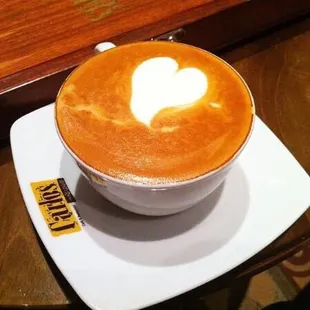 a cup of cappuccino