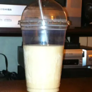 The "iced latte". 90% milk. Horrible.