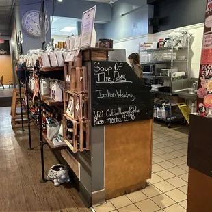 Counter and retail area