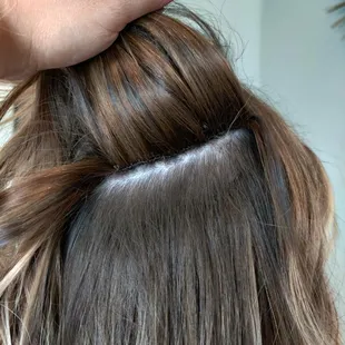 Flip up of invisible bead extensions