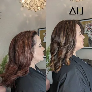 Side view of this 6 hour color correction.
