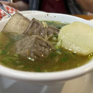 Sancocho de res  Amazing beef rib soup that was full of flavor and not too heavy