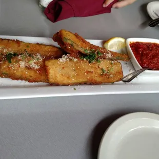 Fried zucchini - yum!