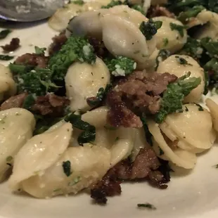 Broccoli Raab &amp; sausage over orichette  This dish is out of this world!  My favorite.