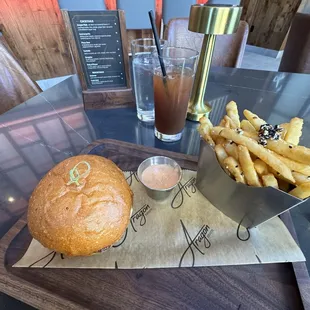 Surf and Turf pared with Garlic fries for the win LincolnVery best lunch by far!!! You MUST stop by here!