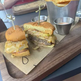 Burger and fries