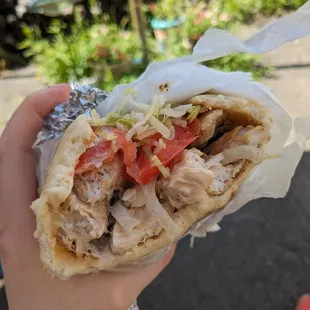 Grilled chicken gyro