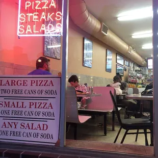 Sitting outside of Aram's...