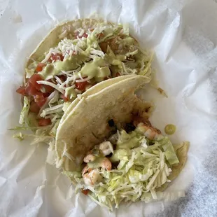 Shrimp taco  , fish taco