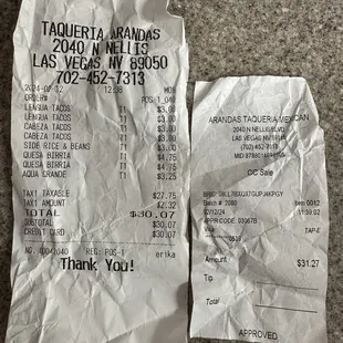 Check your receipts!!!! Food is GREAT but she charged me $31.27 (still left a tip on top) Even though itemized receipt shows $30.07