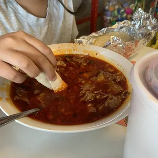 Birria was very delicious, huge portion, plenty of meat, warm tortillas, salsa bar.
