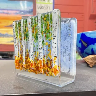 There's lots of shapes to choose from - this is our popular napkin holder (glass fusing project)