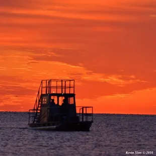 The sunrises are amazing on the bay