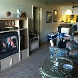 TV and another fold out in this room.