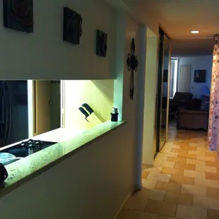 Hallway from den to living area.