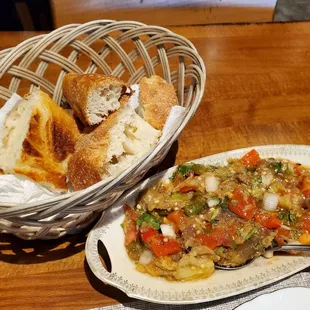 Khorovats (Armenian Grilled Eggplant, served as a cold appetizer)