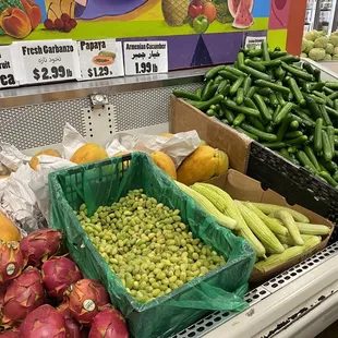 a variety of fruits and vegetables