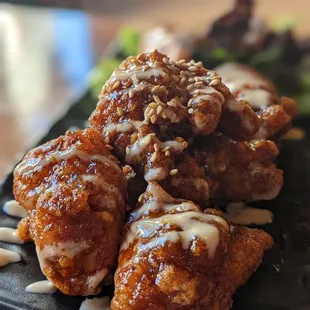 Honey garlic karaage