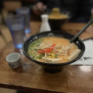 Excellent silky tofu in the veggie ramen