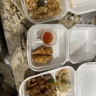  a variety of food items