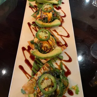 Spicy tuna nachos. SO GOOD and SO FILING