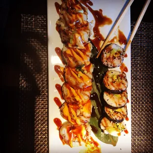 sashimi, sushi, sushi and sashimi, food