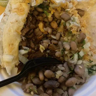 A burrito. My order says no beans and I got extra beans.