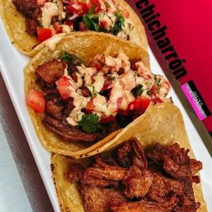 Crispy soy curls with pico and Morita sauce