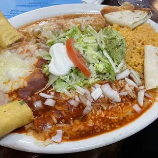 mexican plate.  happy hour 2 to 7!