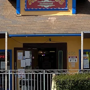 the front of the restaurant