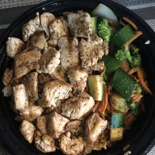 Chicken dinner plate