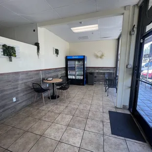Inside dining area