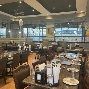 Part of the restaurant seating