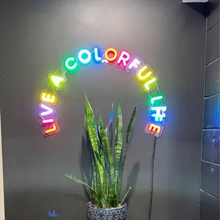 Live a Colorful Life neon sign