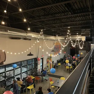 View from upper level seating area