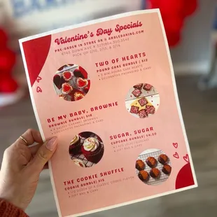Valentine menu