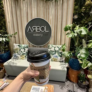Americano with oat milk