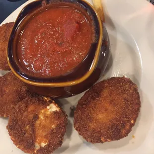 Fried cheese ravioli