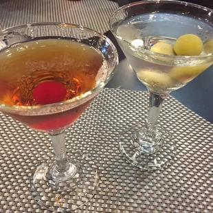 Manhattan and Vodka Martini